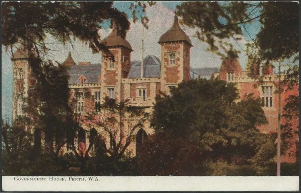 "Government House, Perth, WA" in colour from the ... Image 1++