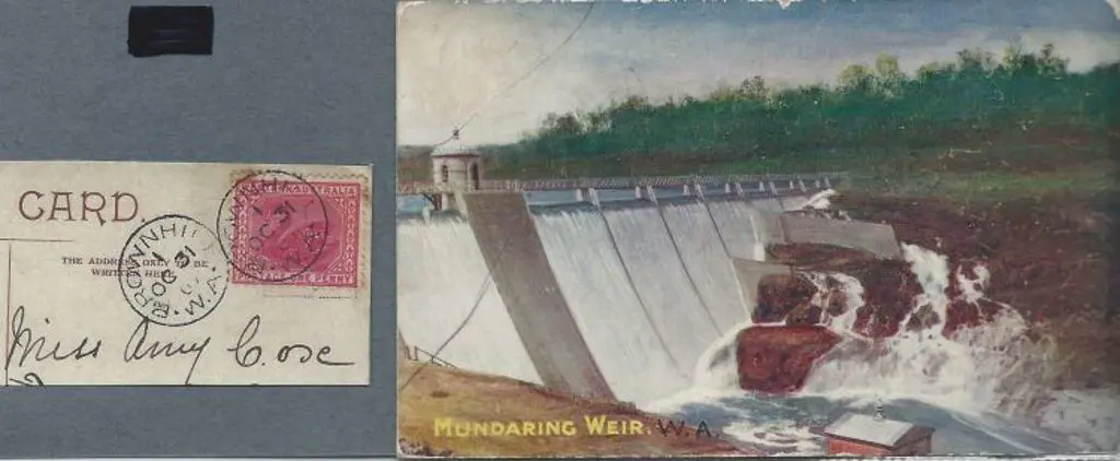 "Mundaring Weir WA" anonymous in colour with two ... Image 1++