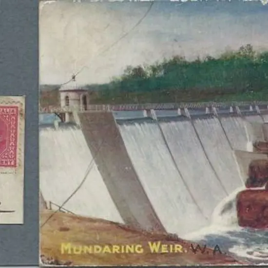 "Mundaring Weir WA" anonymous in colour with two ...
