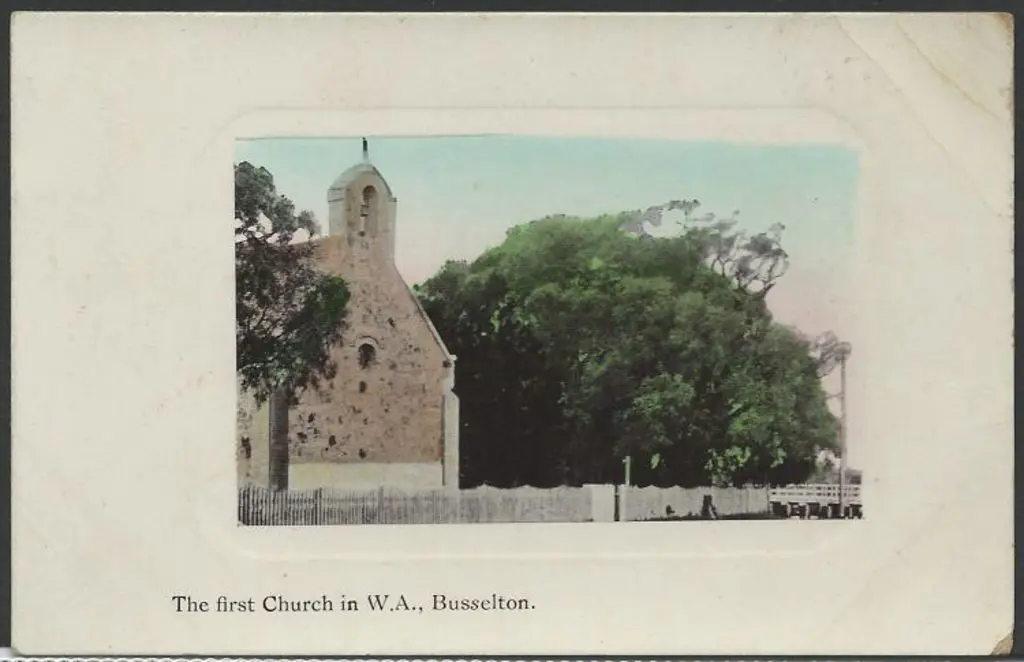 "The First Church in W.A., Busselton." Handing + ... Image 1++