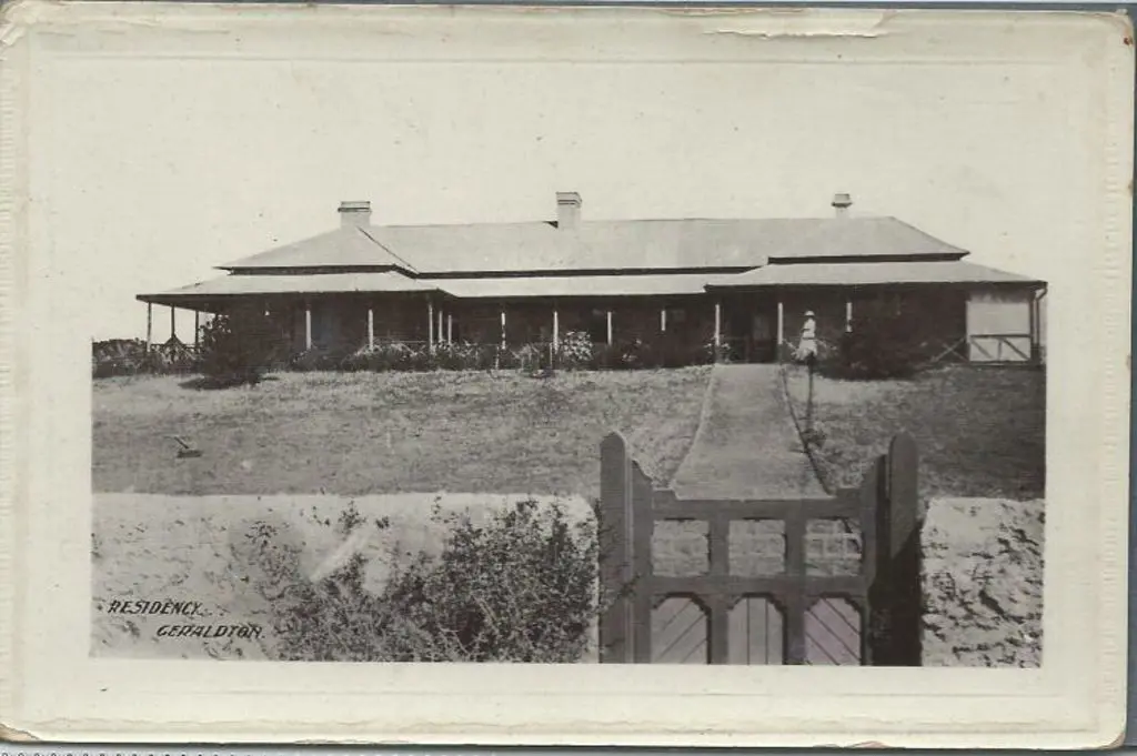 "The Residency, Geraldton". Anonymous b&w card ... Image 1++