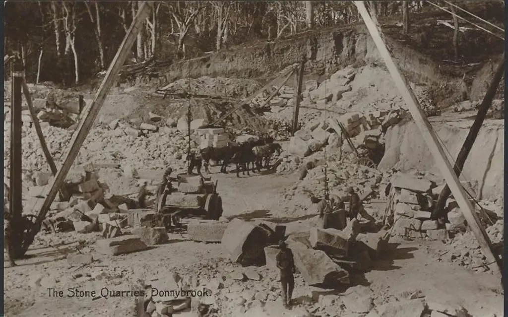 "The Stone Quarries, Donnybrook".  Anonymous b&w ... Image 1++