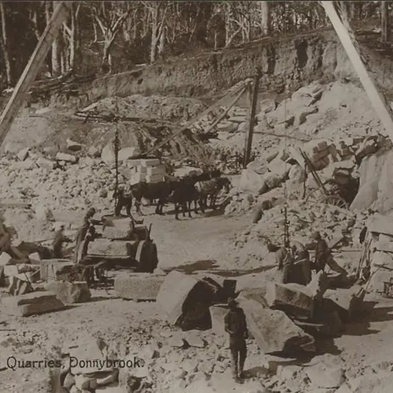 "The Stone Quarries, Donnybrook".  Anonymous b&w ...