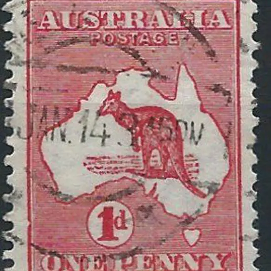 1913 1st wmk 1d red with "notch lower left frame" ...
