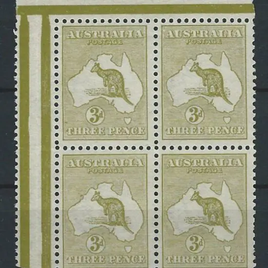 1913 1st wmk 3d olive Die I. MUH block of 4 with ...