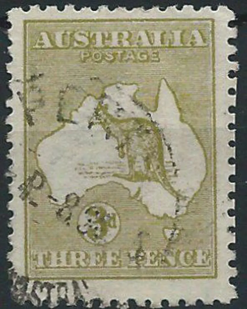 1913 1st wmk 3d olive with inverted wmk. F/U Cat. ... Image 1++