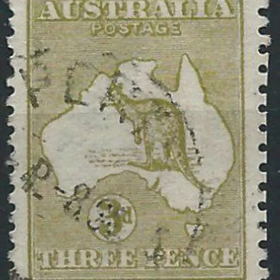 1913 1st wmk 3d olive with inverted wmk. F/U Cat. ...