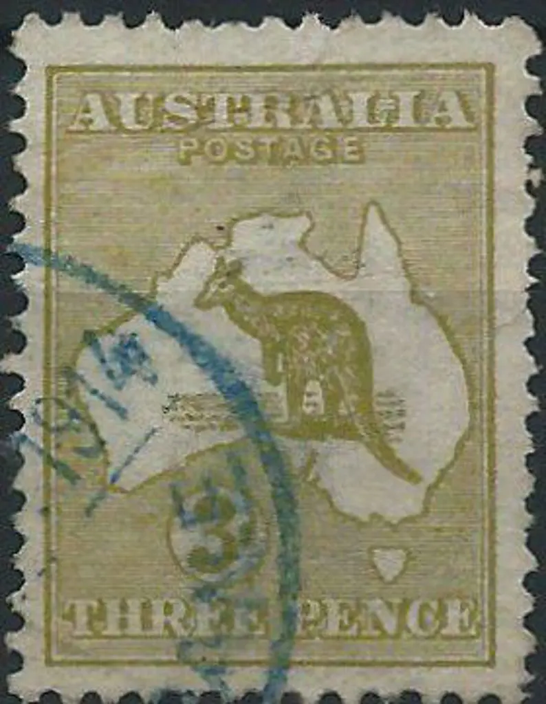 1913 1st wmk 3d olive with inverted wmk. Ironed ... Image 1++