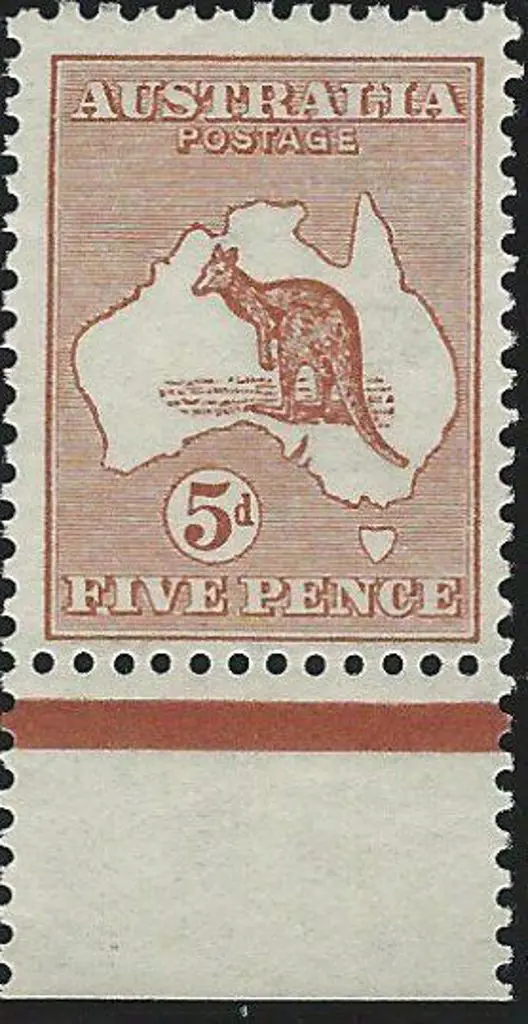 1913 1st wmk 5d chestnut. A superb marginal MUH ... Image 1++