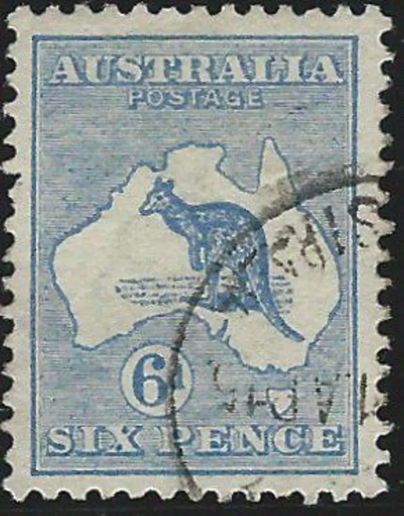 1913 1st wmk 6d blue with inverted wmk. Well ... Image 1++