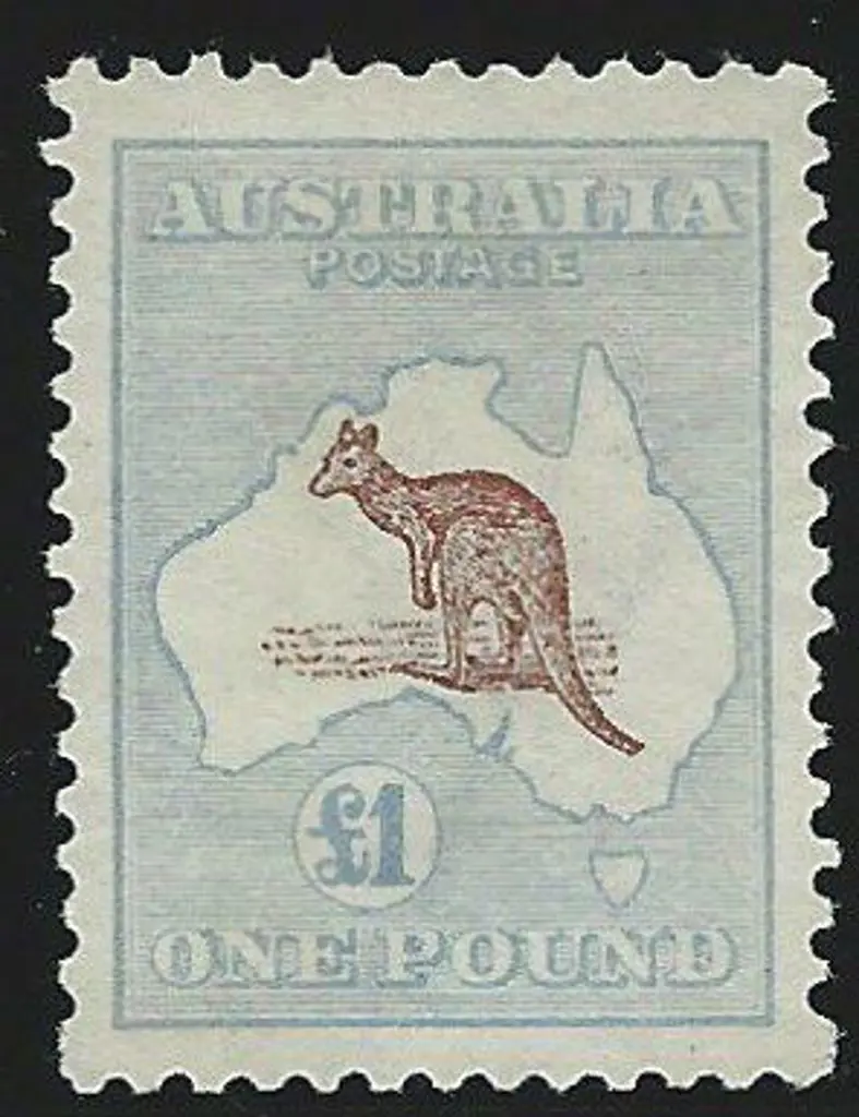 1913 1st wmk £1 red-brown & blue Die II. Unused ... Image 1++