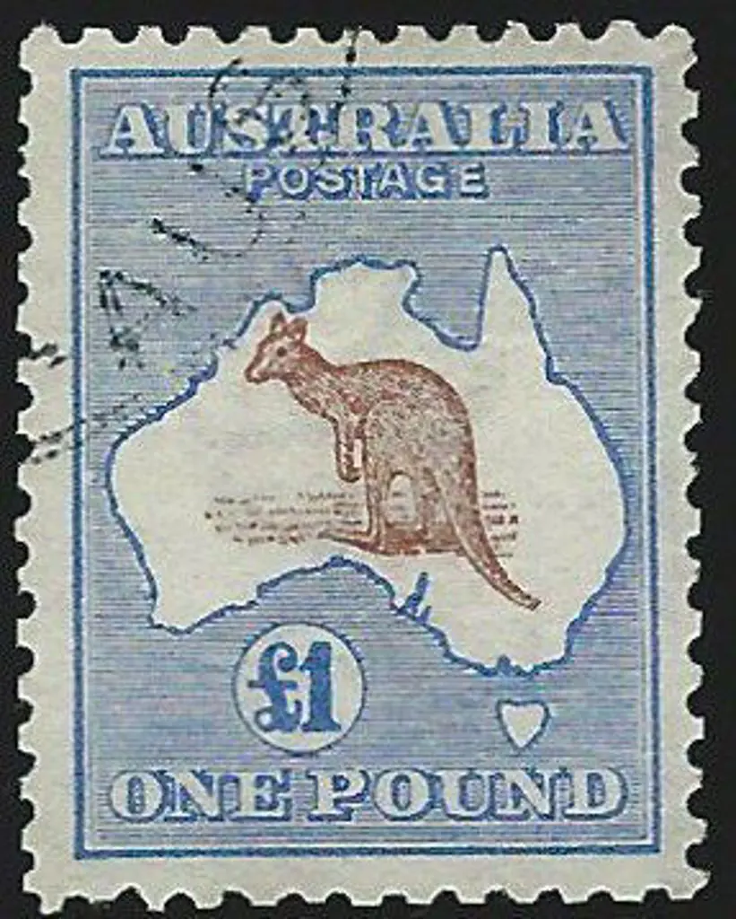 1913 1st wmk £1 red-brown & blue. Fine used with ... Image 1++