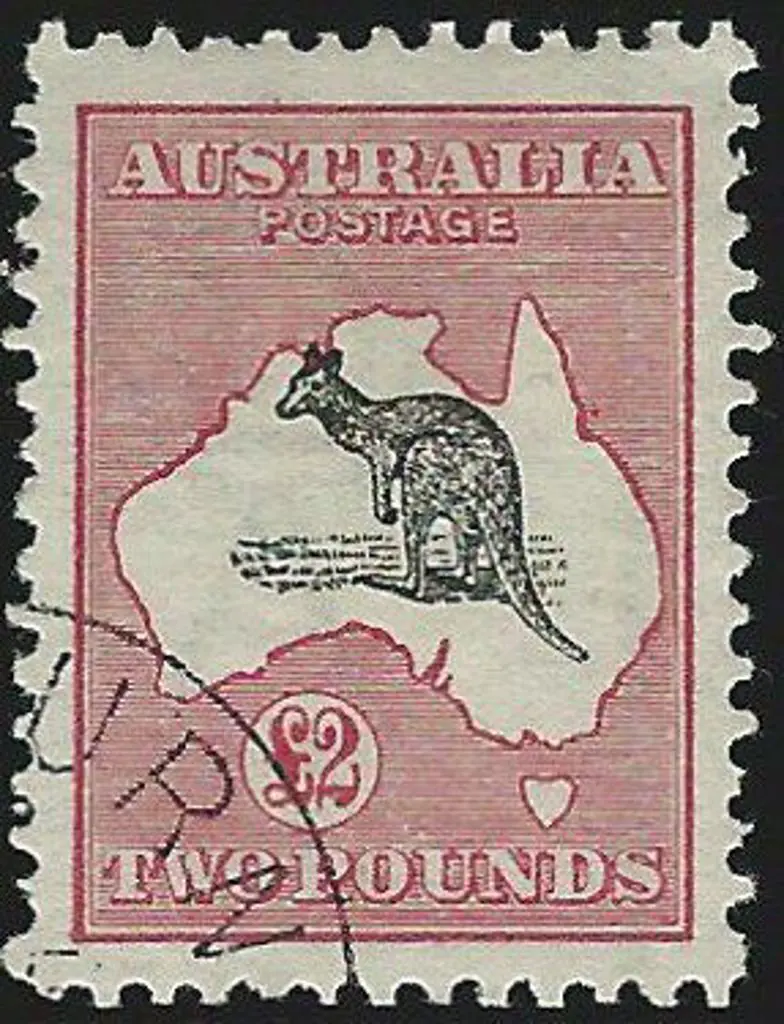 1913 1st wmk £2 black & rose CTO by crisp ... Image 1++