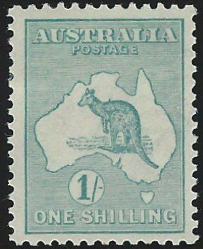 1915 2nd wmk 1/- blue-green. MLH with fresh ... Image 1++