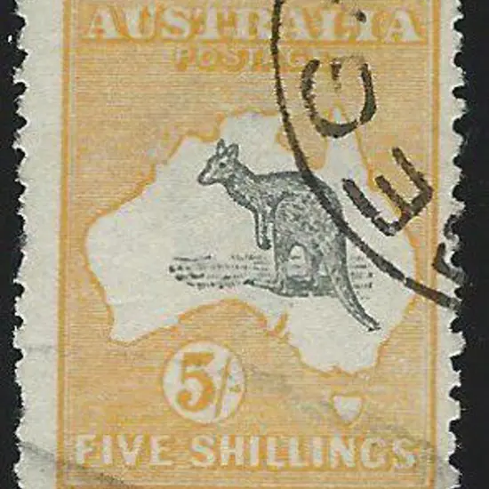 1915 2nd wmk 5/- grey & chrome F/U with bold cds ...