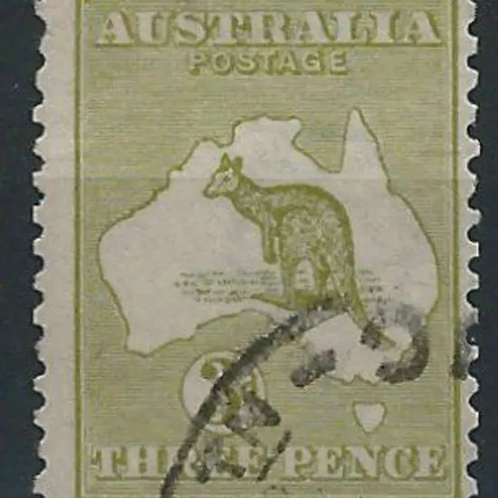 1915-28 3rd wmk  3d olive Die I with inverted wmk. ...