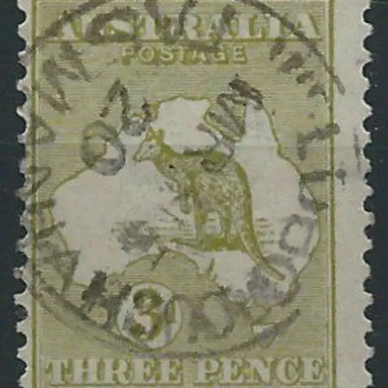 1915-28 3rd wmk  3d olive Die II. F/O by neat MR ...