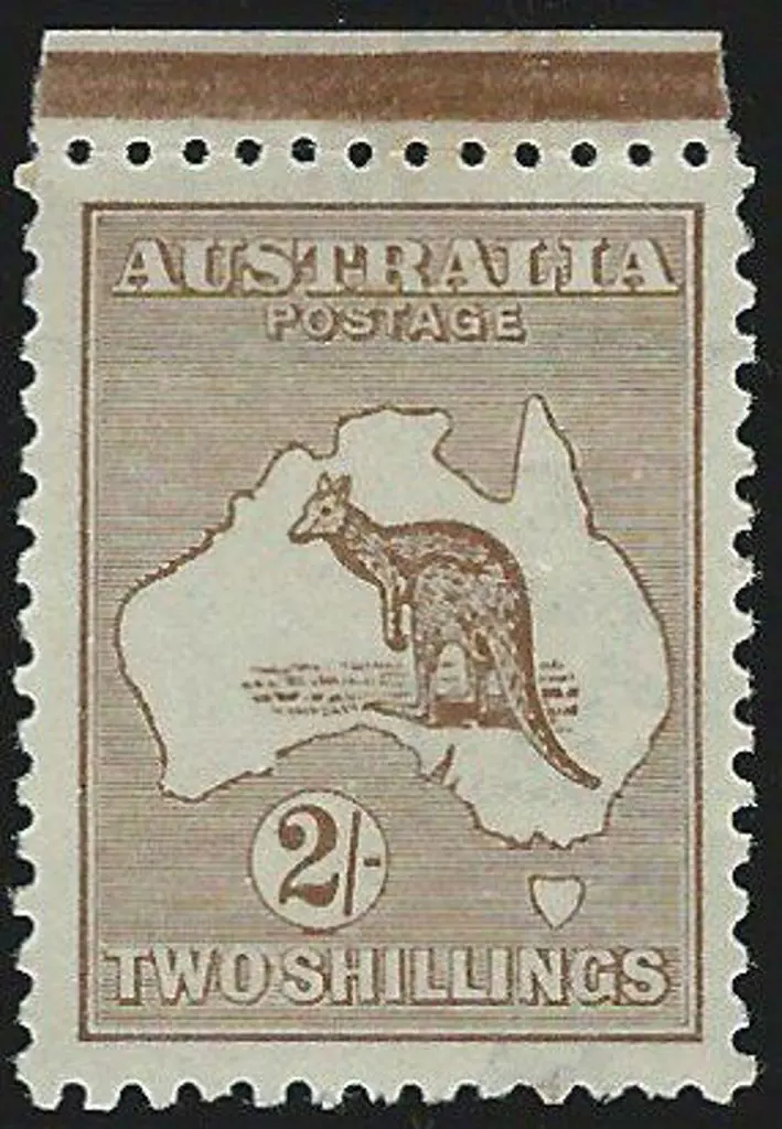 1915-28 3rd wmk  2/- brown. A lovely fresh MUH ... Image 1++