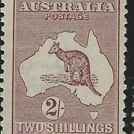 1915-28 3rd wmk  2/- maroon. Centred slightly to ...