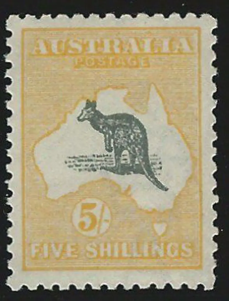 1915-28 3rd wmk  5/- grey-black & chrome. Superb ... Image 1++