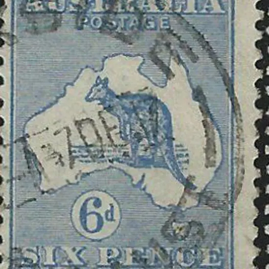 1915-28 3rd wmk  6d blue with inverted wmk. ...
