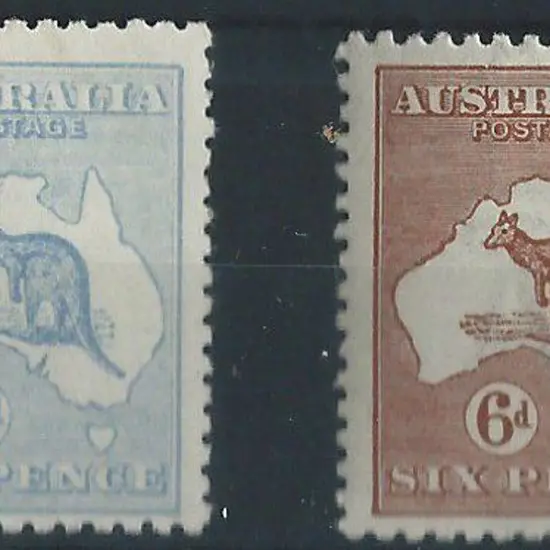 1915-28 3rd wmk  6d dull blue & 6d chestnut. Both ...