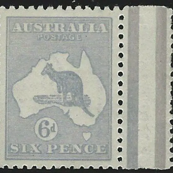1915-28 3rd wmk  6d dull grey blue. A superb ...