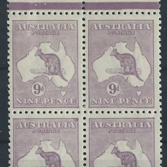 1915-28 3rd wmk  9d violet Die II MUH well centred ...