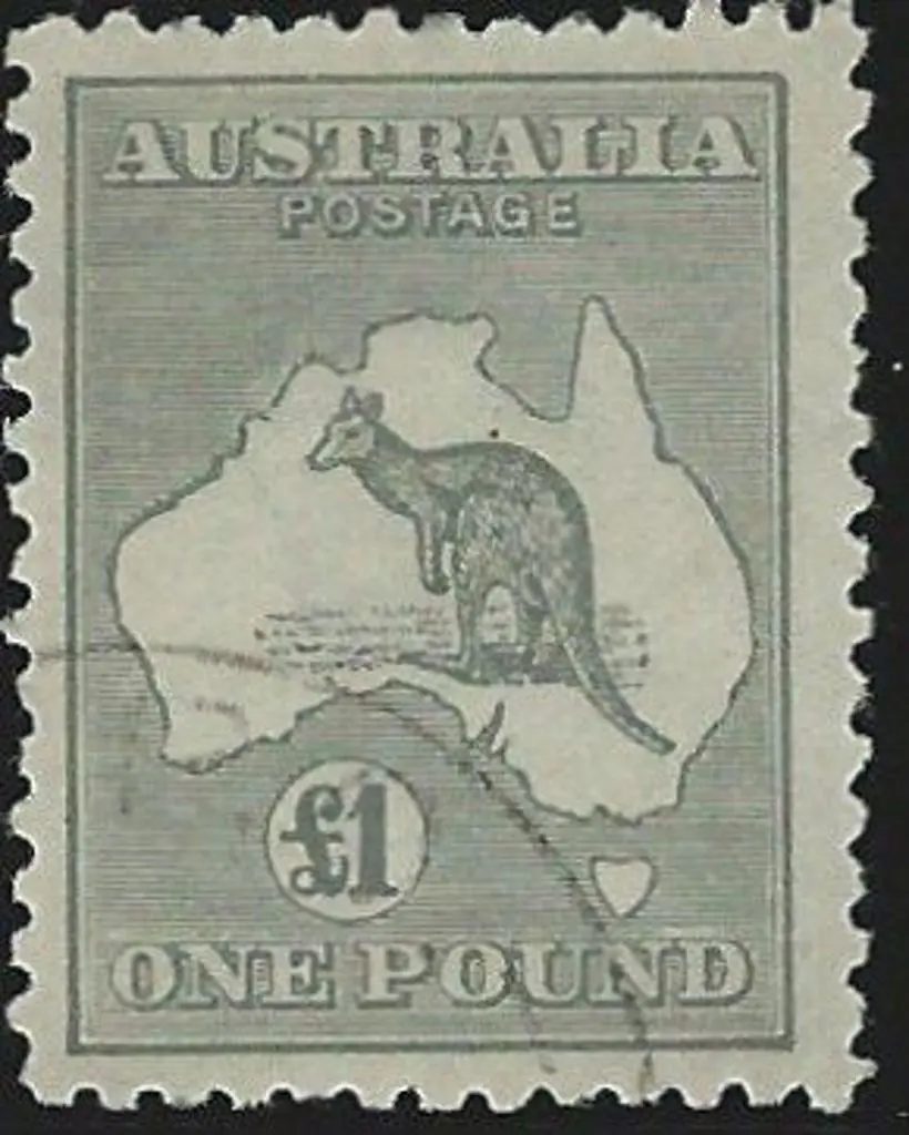 1915-28 3rd wmk  £1 grey F/U with light lower left ... Image 1++
