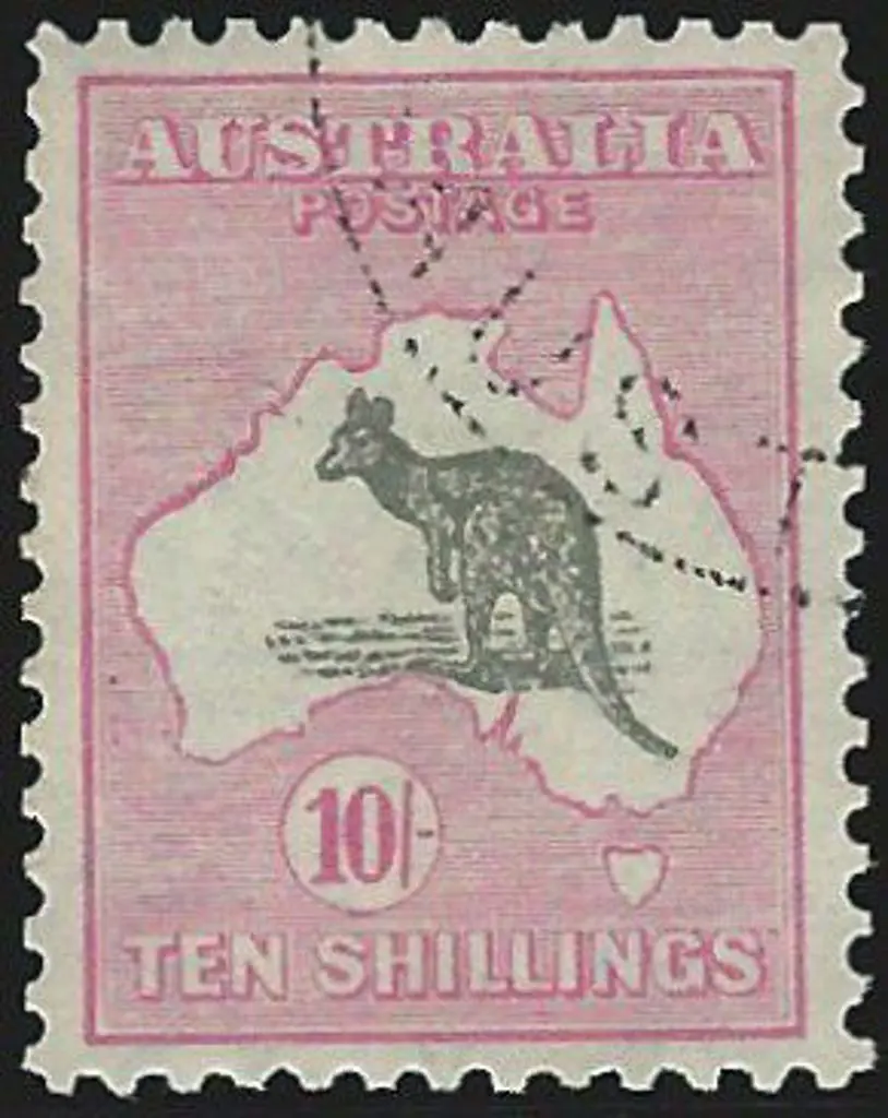 1923-30 Smult 10/- grey & pale pink, Die II, F/U ... Image 1++