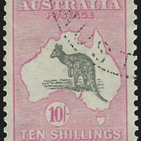 1923-30 Smult 10/- grey & pale pink, Die II, F/U ...