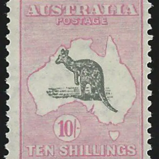 1923-30 Smult 10/- grey & pink. Fresh MUH, centred ...