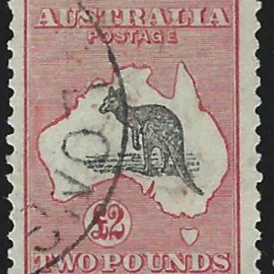 1923-30 Smult £2 grey & rose-crimson F/U with ...