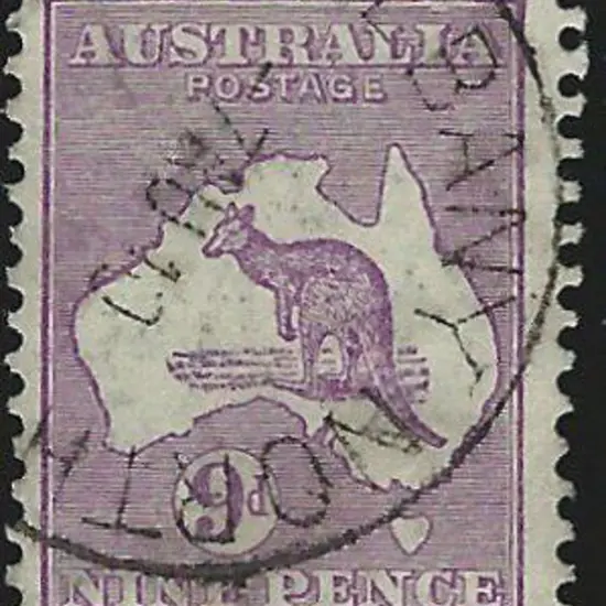 1931-47 CofA 9d violet with "shading breaks over ...