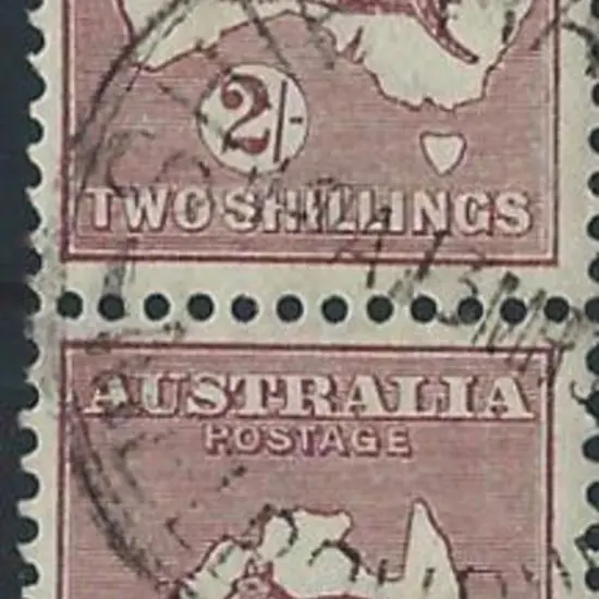 1931-47 CofA 2/- maroon die II with "cut throat ...
