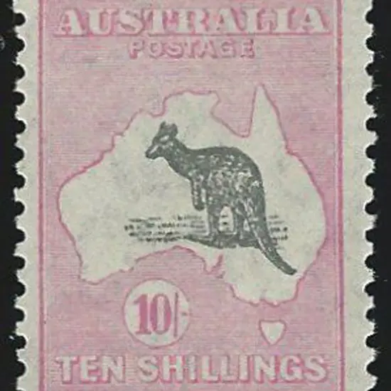 1931-47 CofA 10/- grey & pink. Well centred with ...