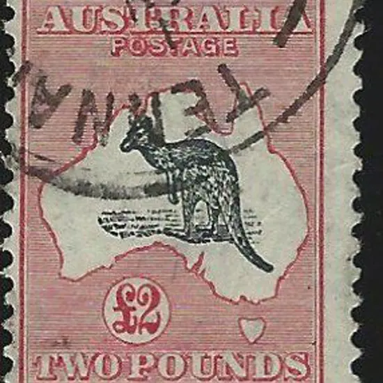 1931-36 CofA  £2 grey-black & rose-crimson F/U by ...