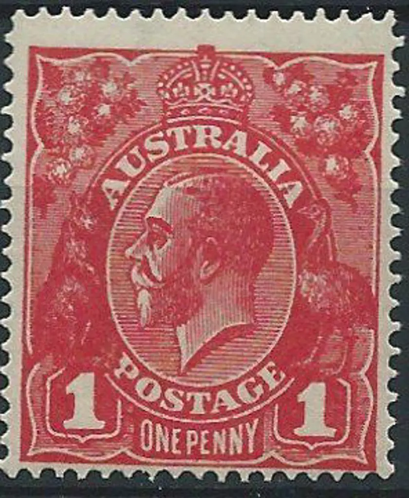1914-20 Single wmk 1d carmine-red Die III. Centred ... Image 1++