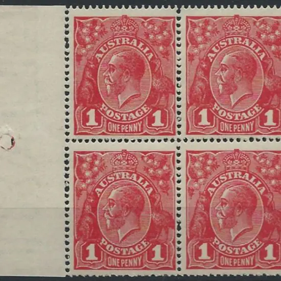 1914-20 Single wmk 1d rose carmine Die III on ...