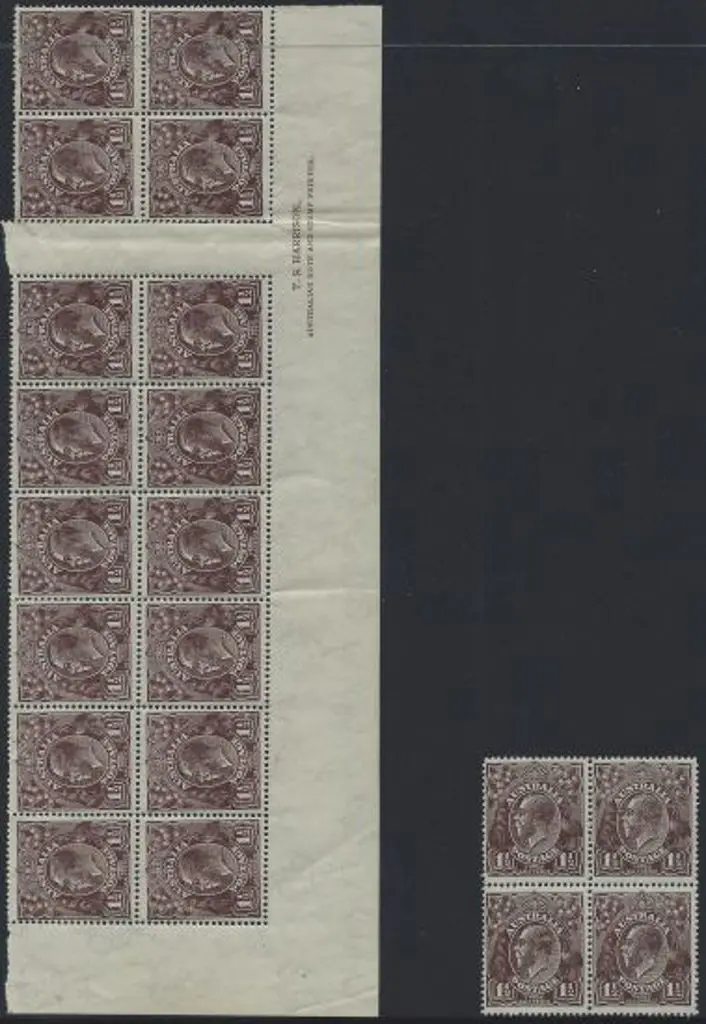 1914-20 Single wmk 1½d black-brown Harrison ... Image 1++