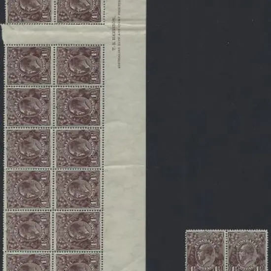 1914-20 Single wmk 1½d black-brown Harrison ...