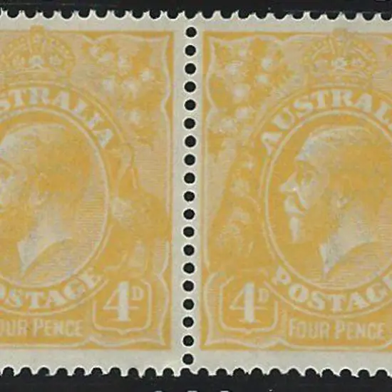 1914-20 Single wmk 4d pale orange-yellow ...