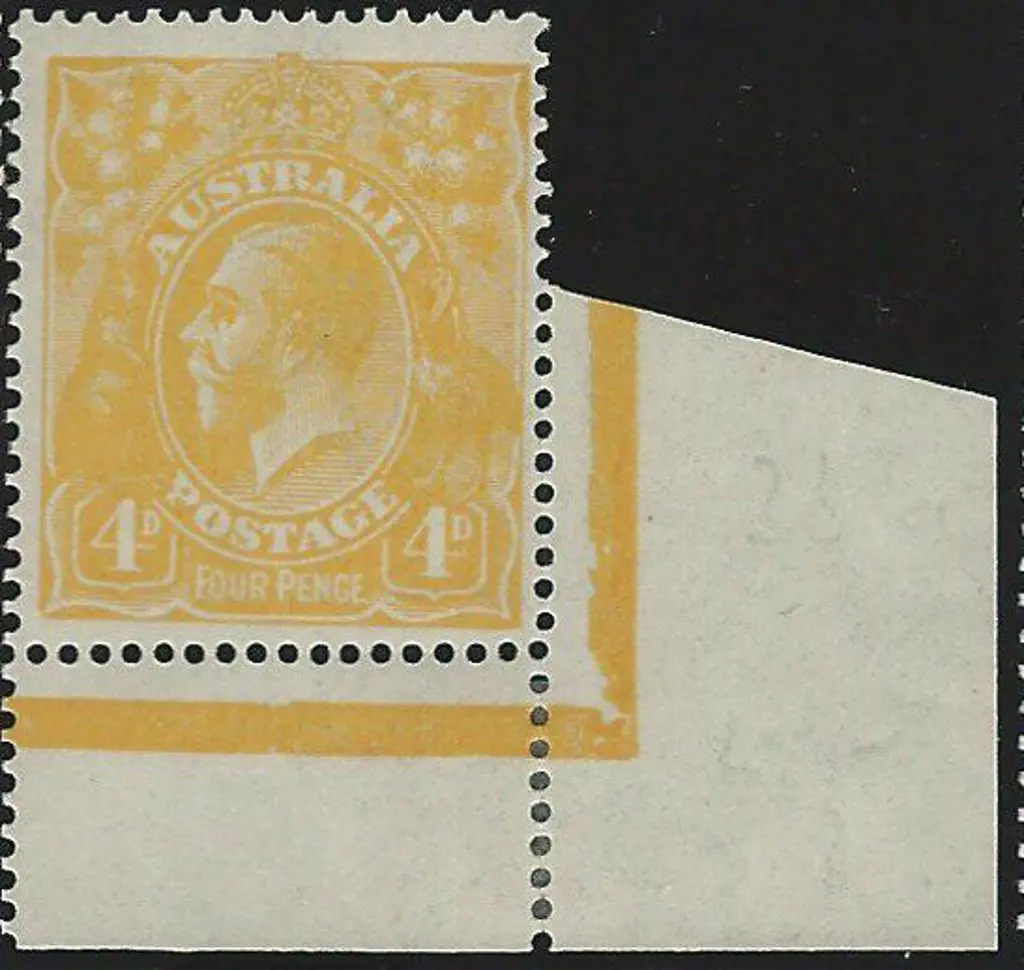 1914-20 Single wmk 4d pale orange-yellow. MUH ... Image 1++