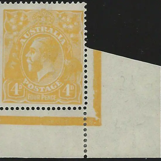 1914-20 Single wmk 4d pale orange-yellow. MUH ...