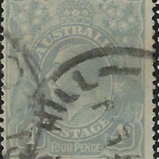 1918-23 Single wmk 4d blue Harrison printing with ...
