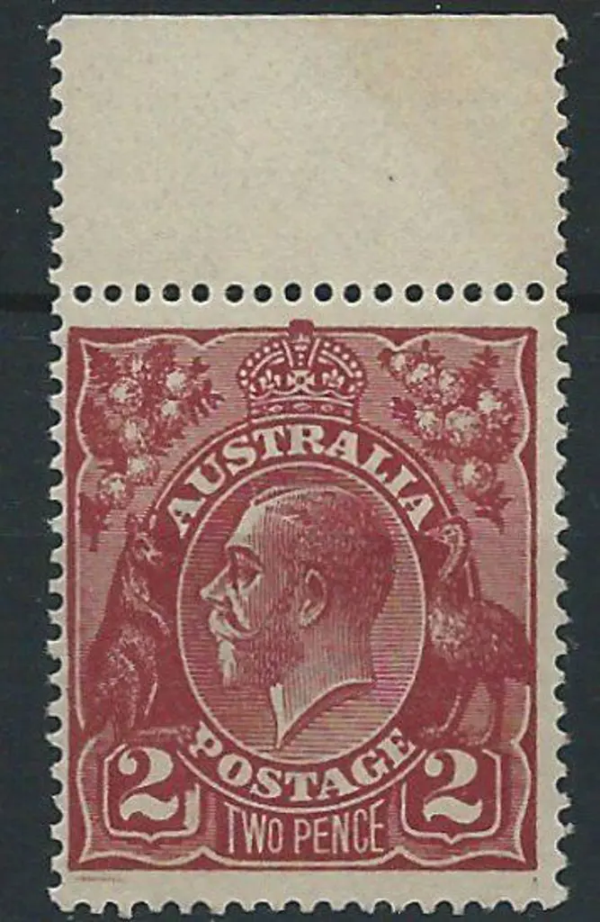 1924 Single wmk 2d red-brown with "heavy white ... Image 1++