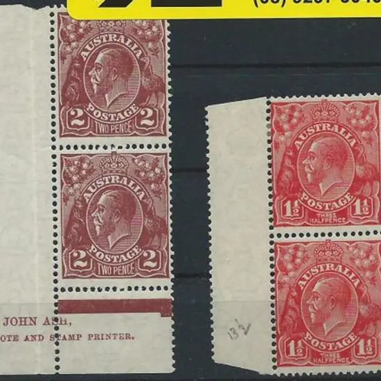 1926-30 SM wmk Perf 13½x12½  1½d red left marginal ...