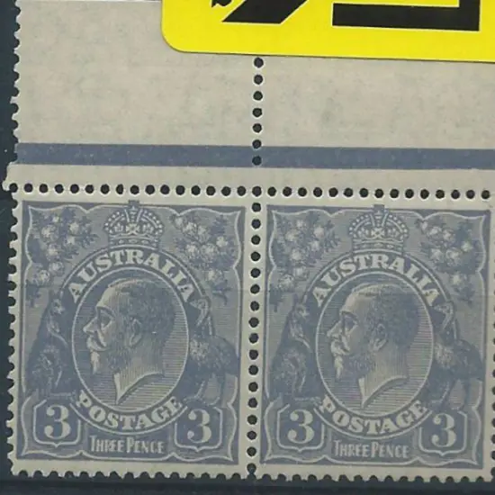 1926-30 SM wmk Perf 13½x12½  3d blue type A + B ...