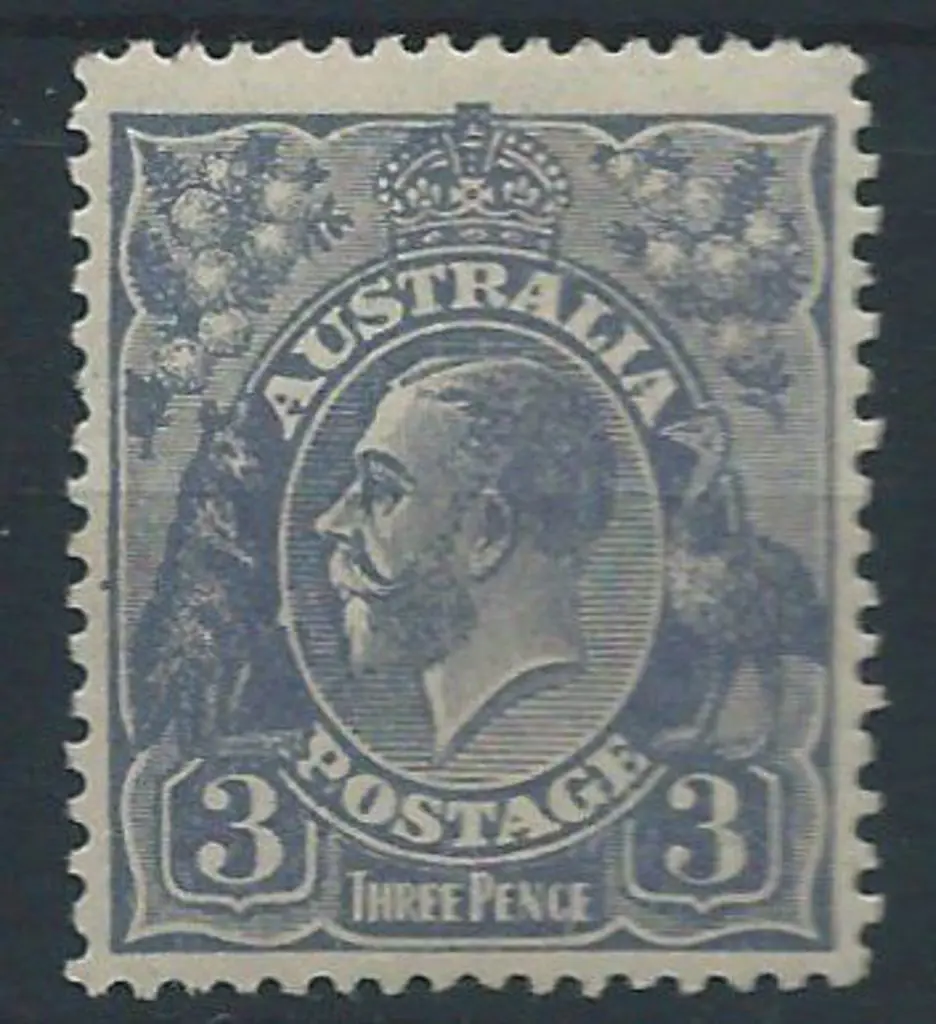 1926-30 SM wmk Perf 13½x12½  3d blue with "white ... Image 1++