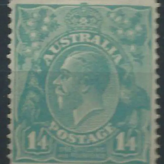 1926-30 SM wmk Perf 13½x12½  1/4d turquoise. MLH ...